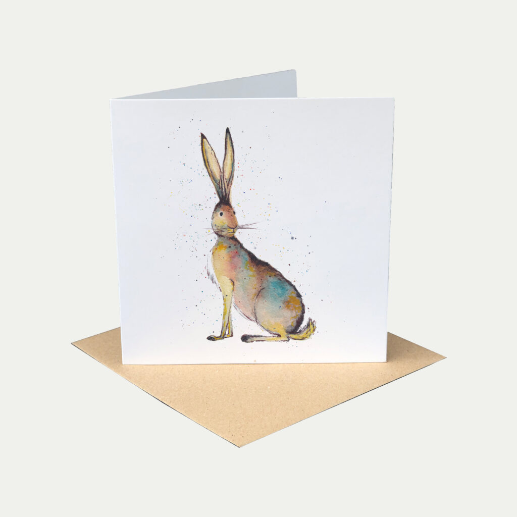 Pack of 5 Greetings Cards - Hare