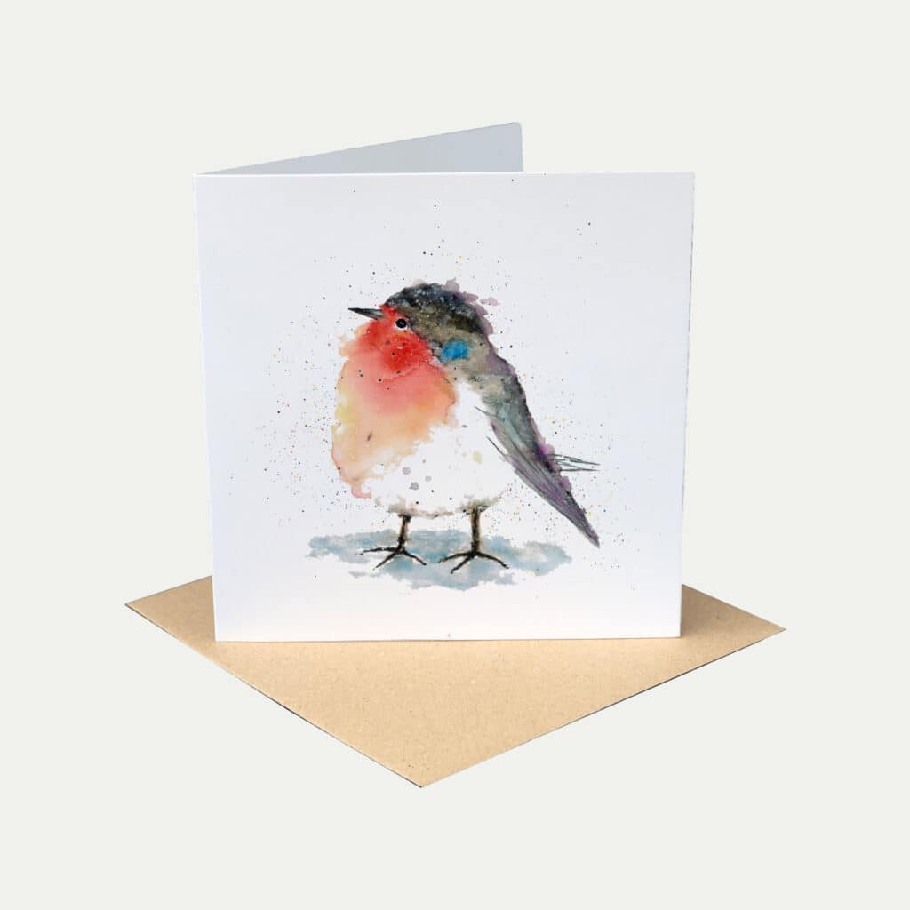Pack of 5 Greetings Cards - Robin