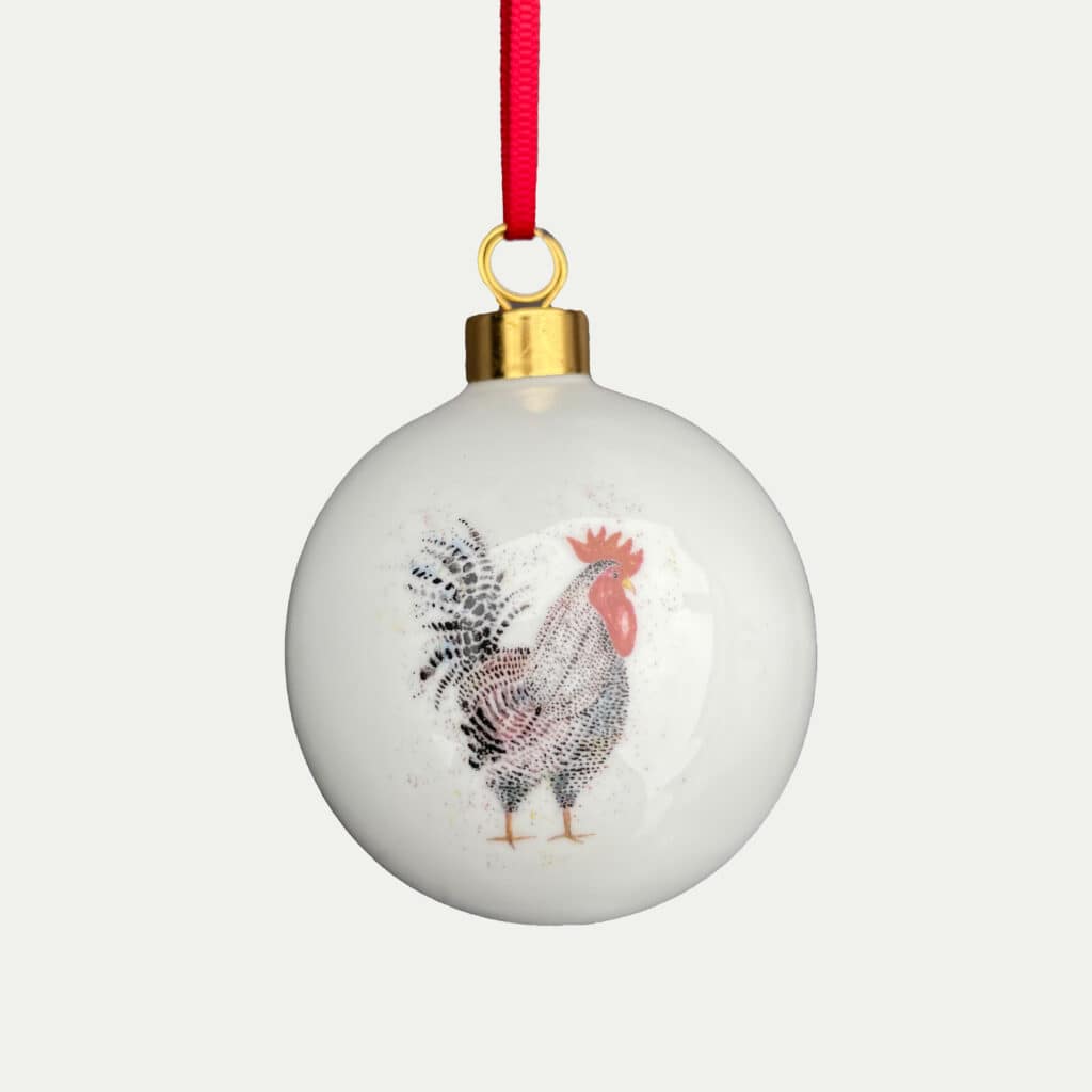 Plymouth Rock Cockerel Bauble