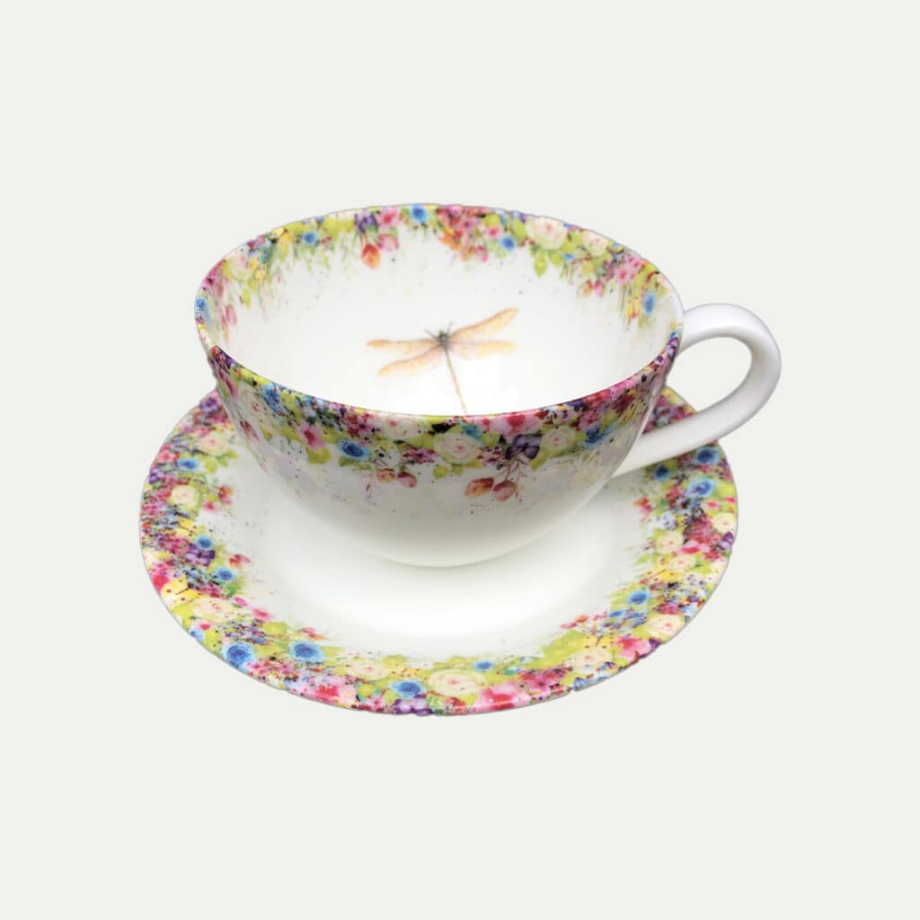 Wild Summer & Dragonfly - Cup and Saucer