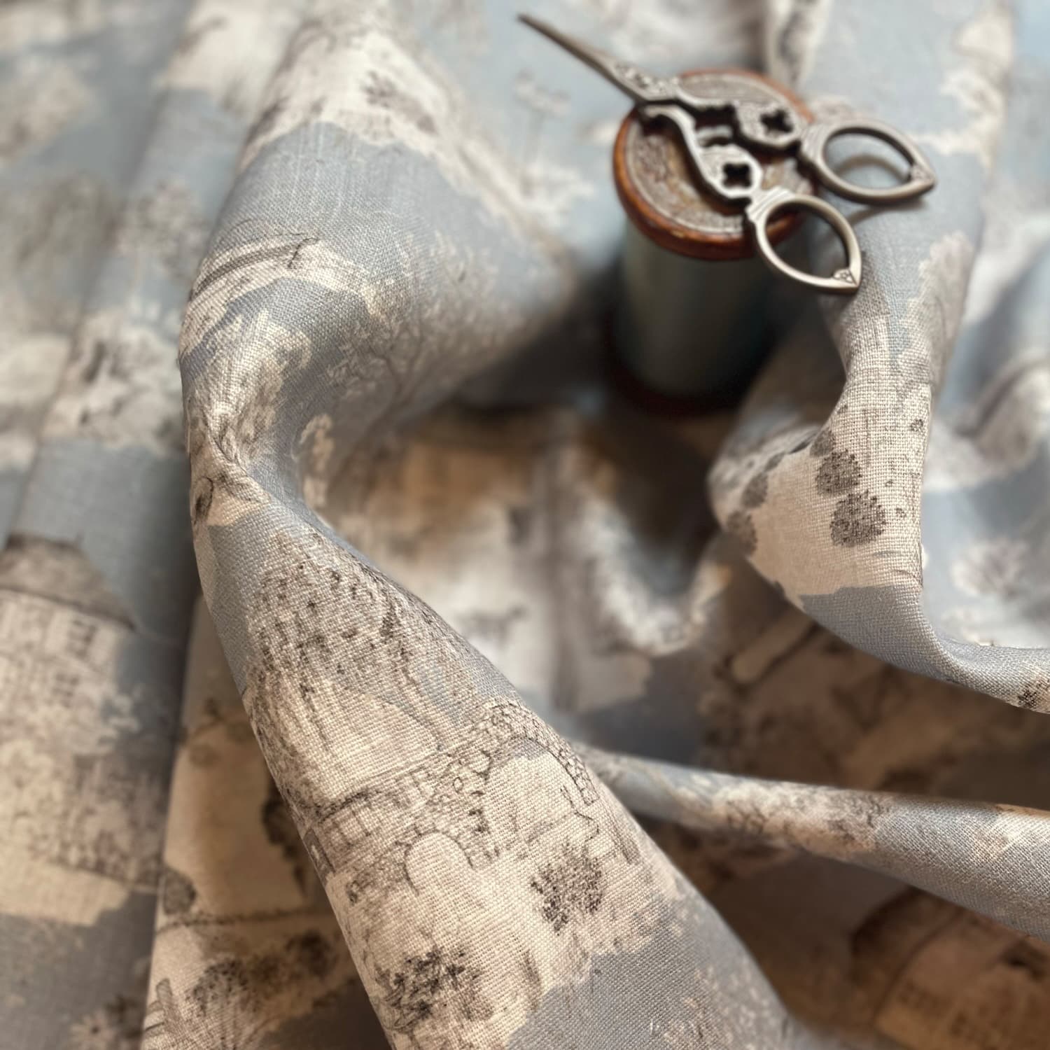 Country-Charm-Toile-Stormy-Grey-Fabric