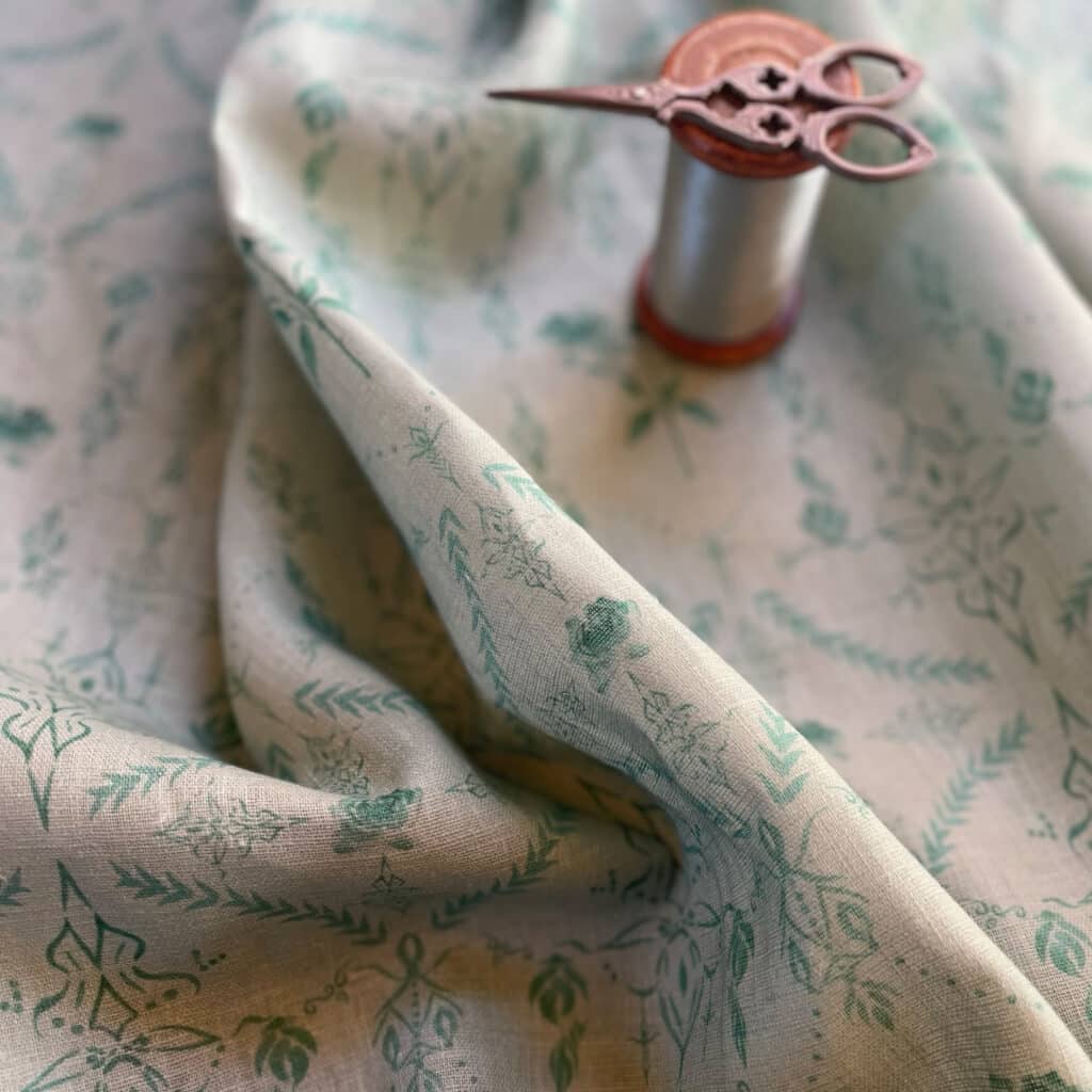 Sage Grace on Natural Linen