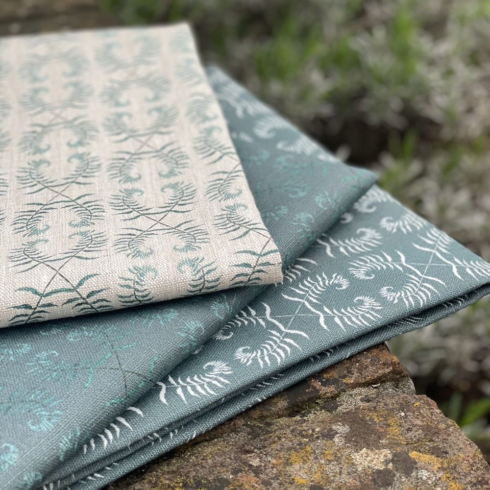 Woodland Whisper - Teal on Natural