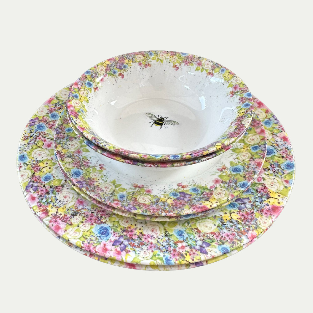 Wild Summer and Buzzing Bee - Dinner Service for 2