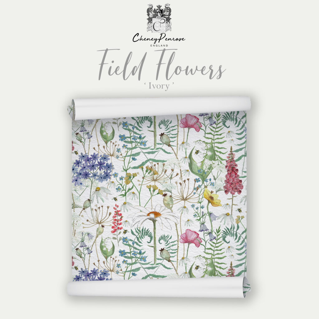 Field Flowers in Ivory Eco Wallpaper