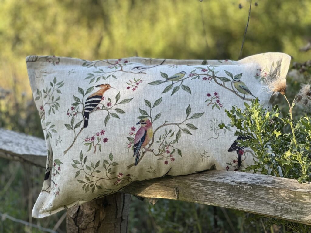 Birdsong Oxford Edged Cushion