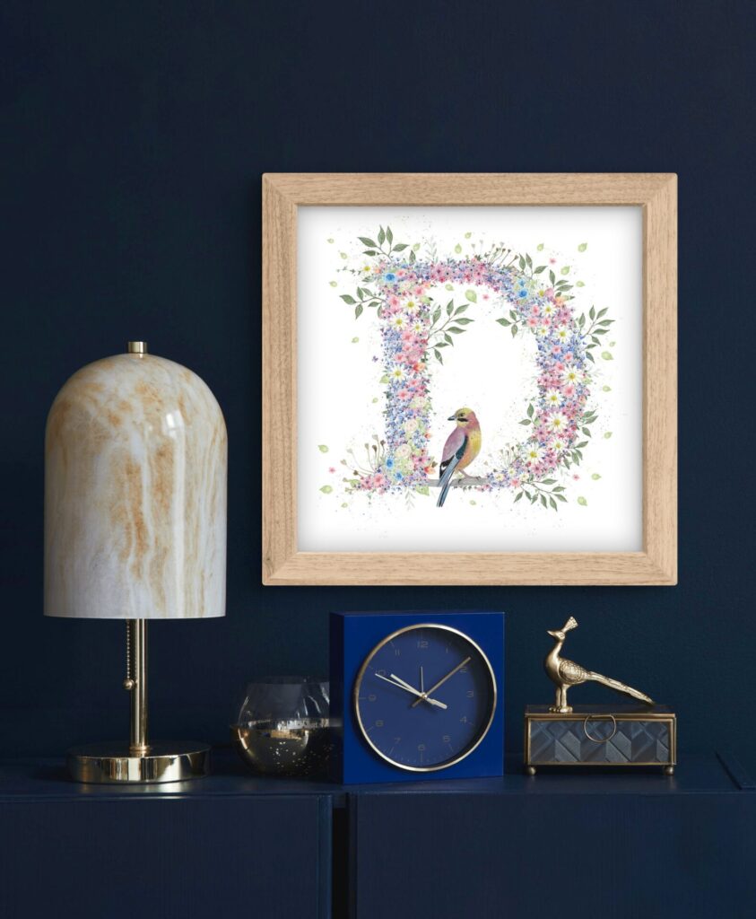 Decorative Letter D Art Print