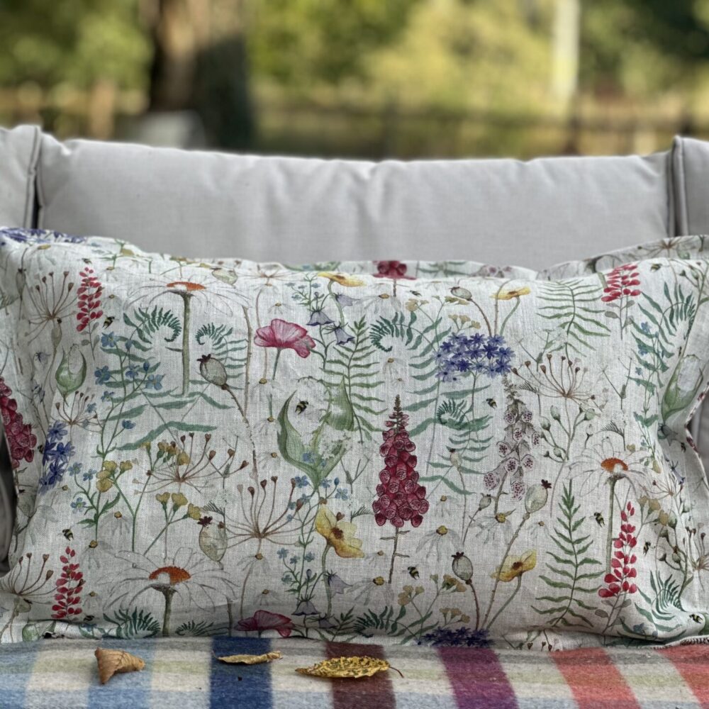 Field Flowers Oxford Edged Cushion