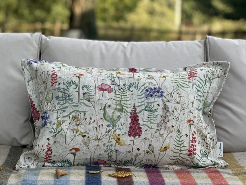 Field Flowers Oxford Edged Cushion