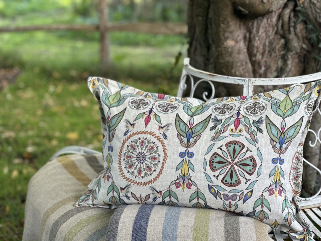 Floras Song Oxford Edged Cushion