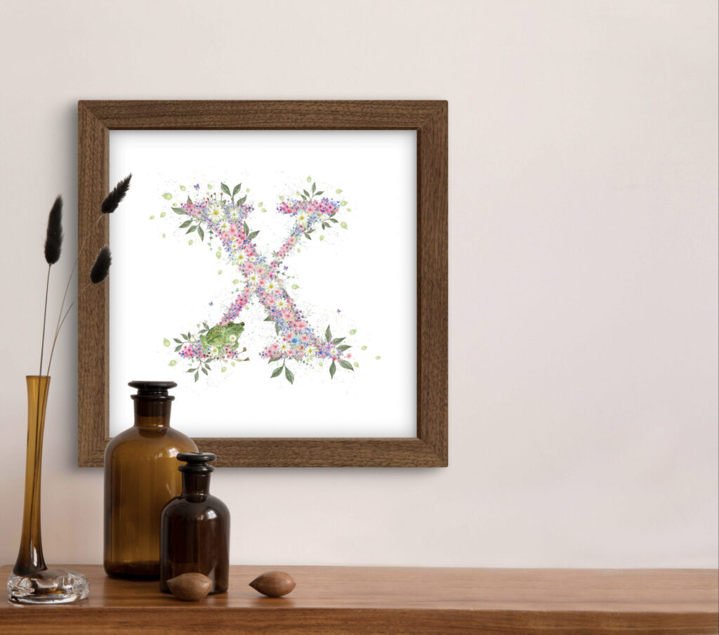 Decorative Letter X Art Print