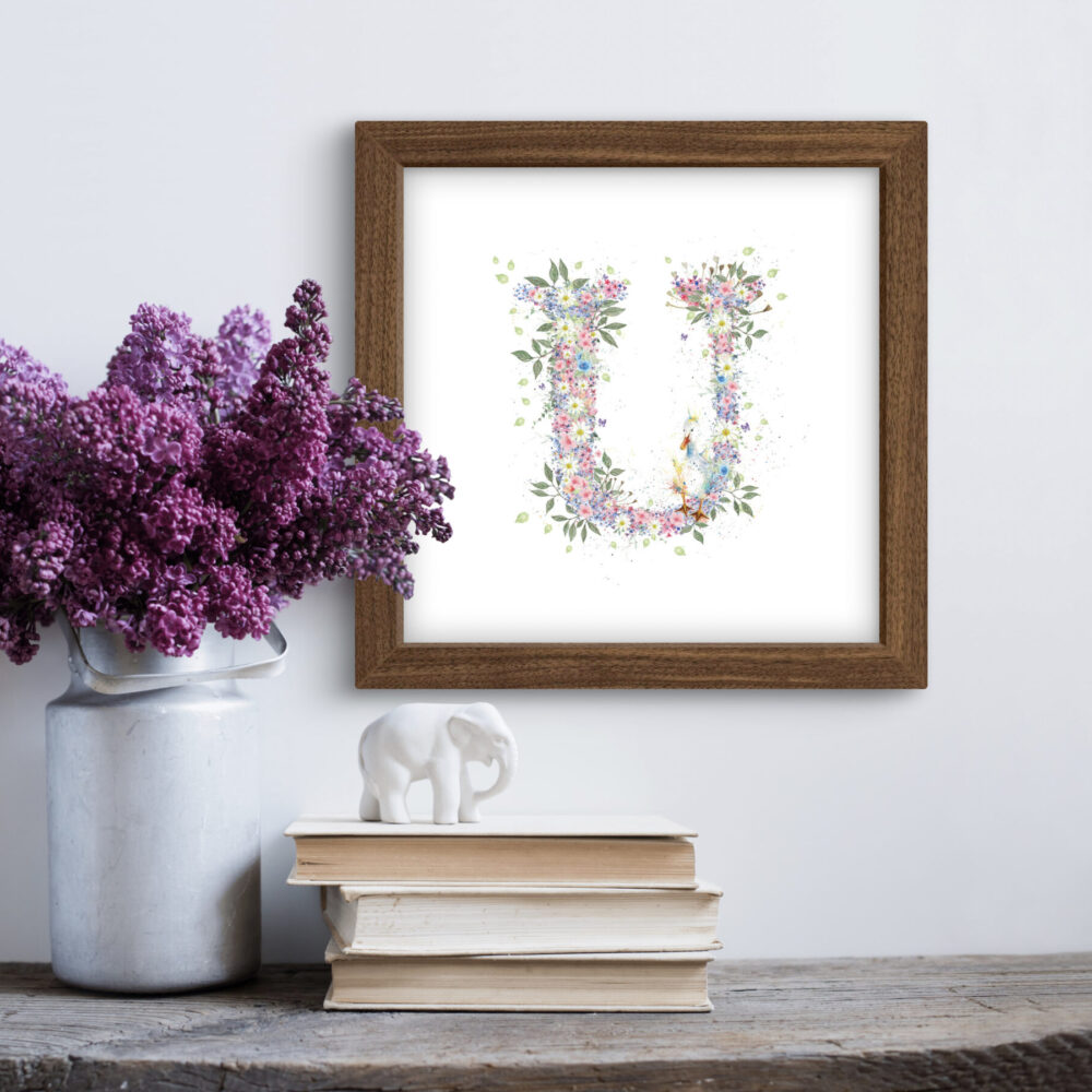 Decorative Letter U Art Print