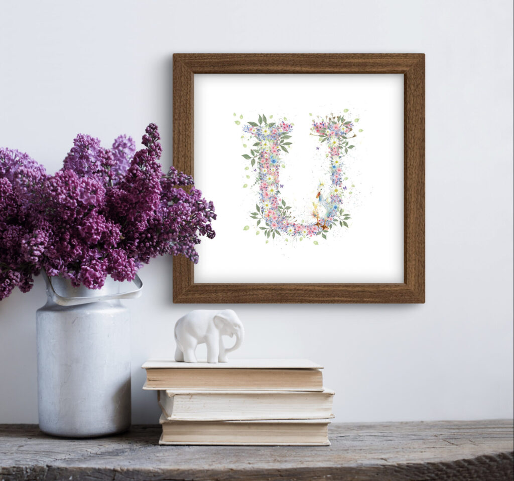 Decorative Letter U Art Print