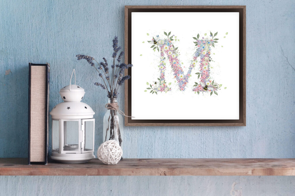 Decorative Letter M Art Print
