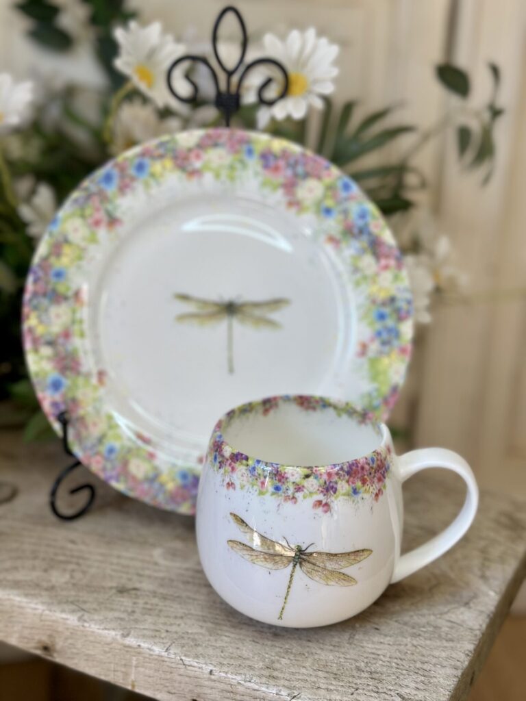 Wild Summer Hug Mug & Plate Bundle Dragonfly